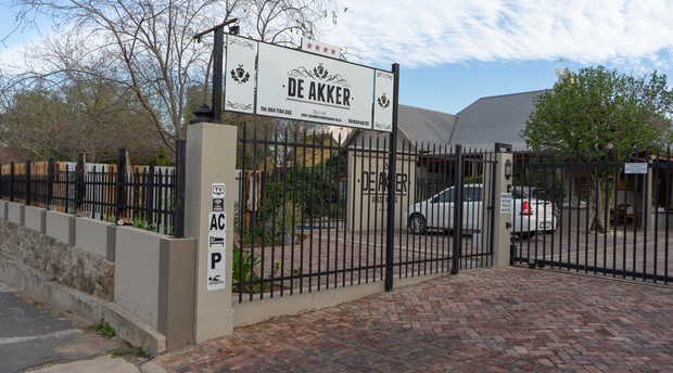 Secure parking behind controlled gates @ De Akker Guest house
